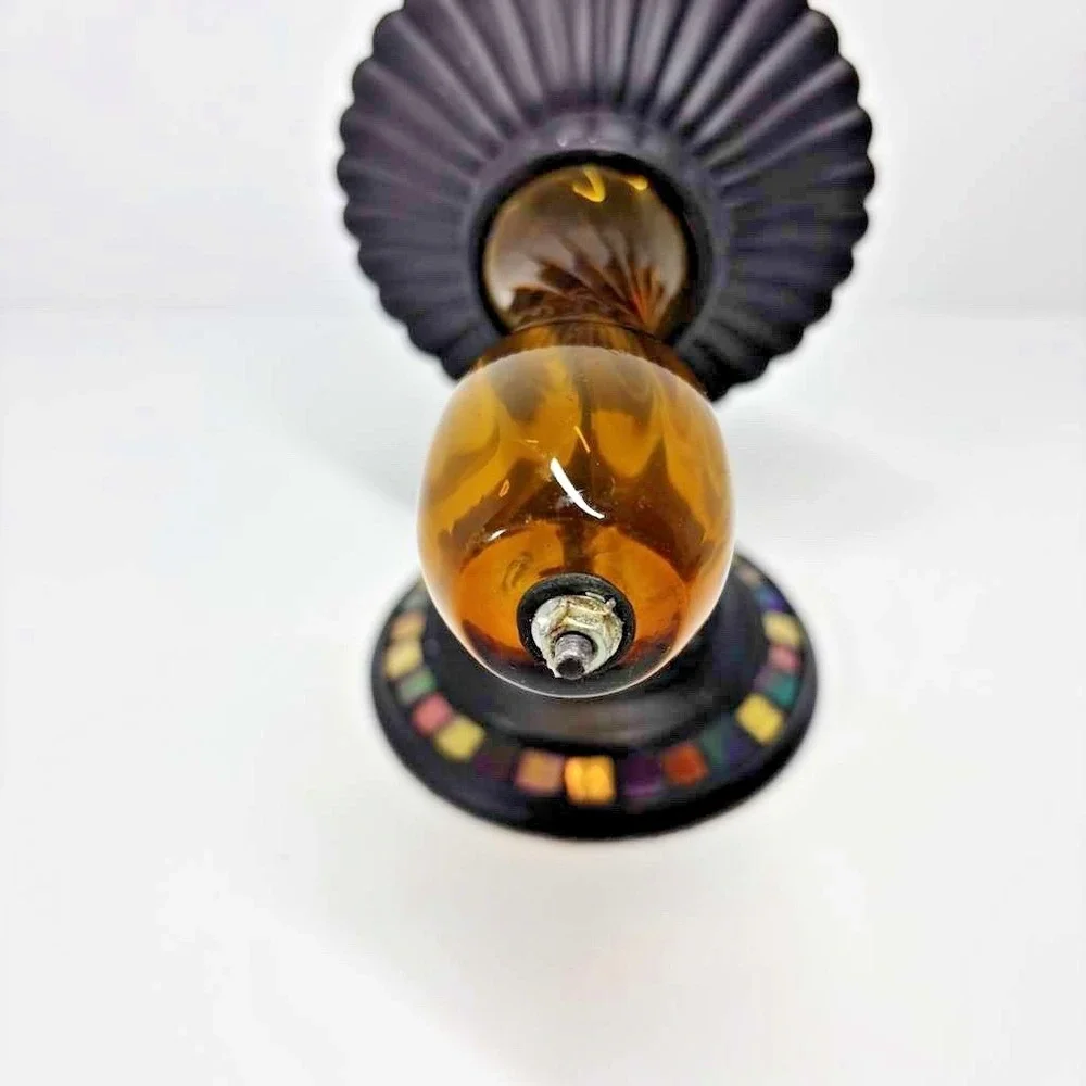 PartyLite Global Fusion Candle Holder Mosaic Glass Pair Of Wall Sconce Retired - Picture 4 of 7